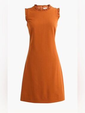J. Crew Sleeveless Mini Dress in Rust